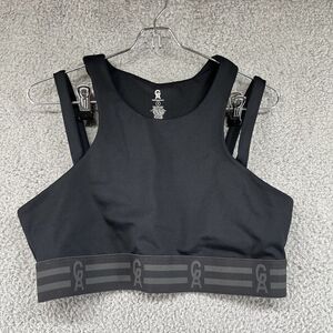 Good American Performance Exaggerated Icon Black Sports Bra Sz 4 XL